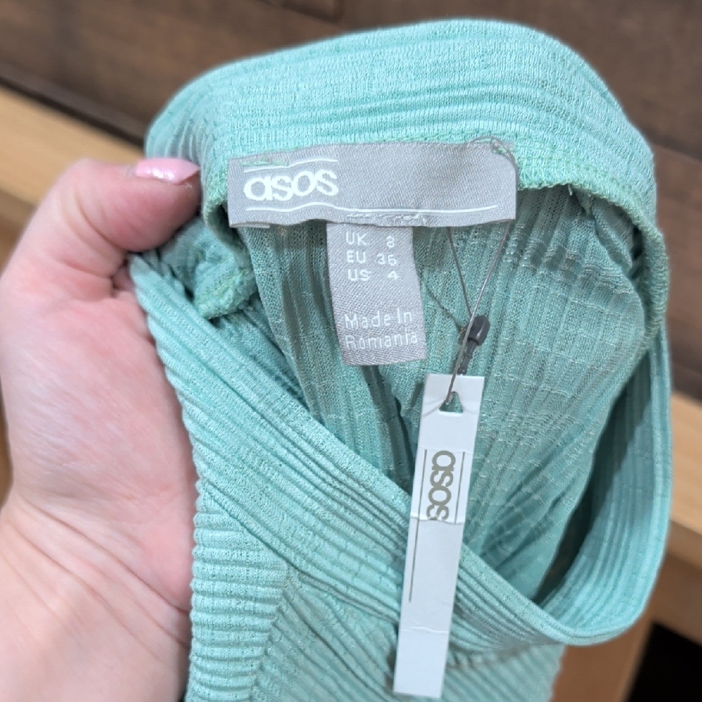 ASOS Mint Green High-Neck Maxi Dress - Picture 5 of 6